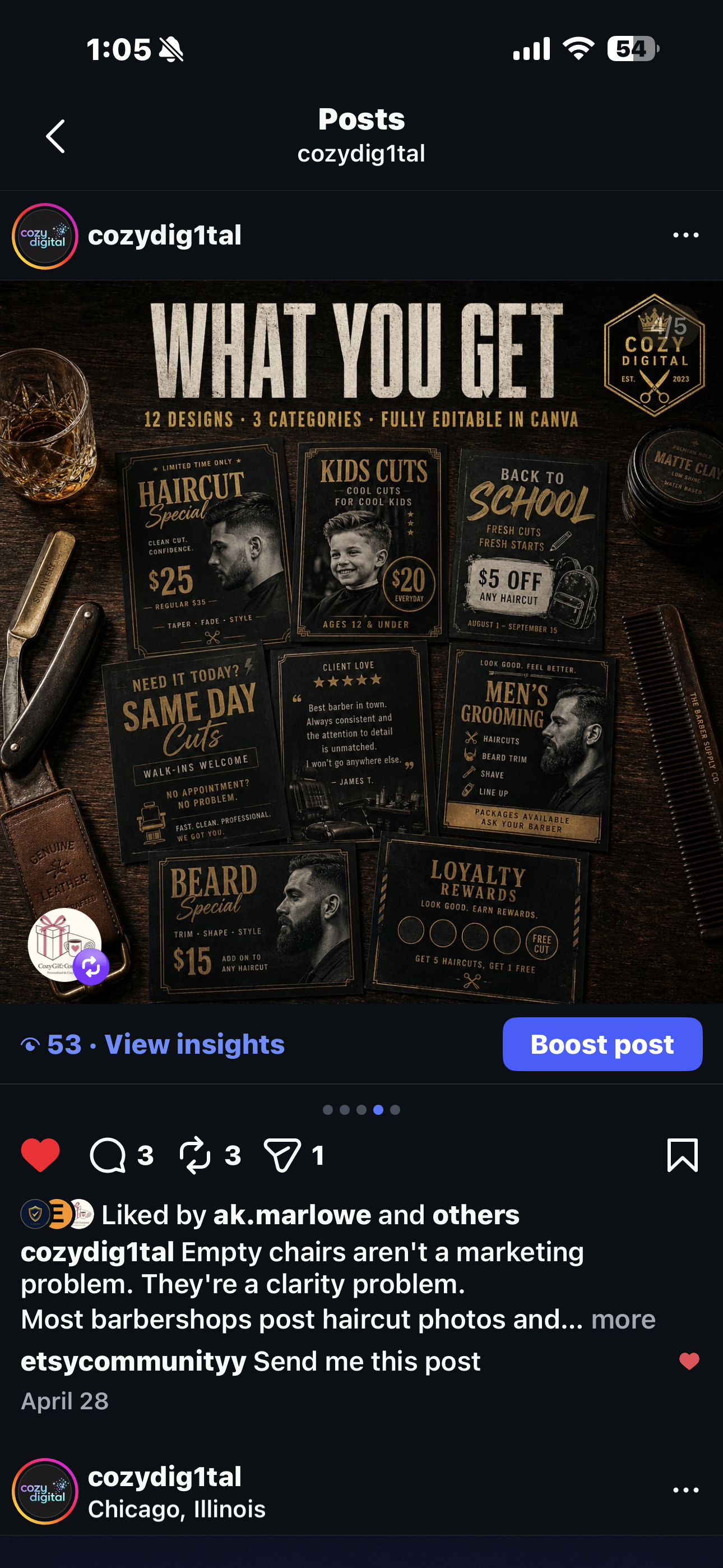 Cozy Digital post