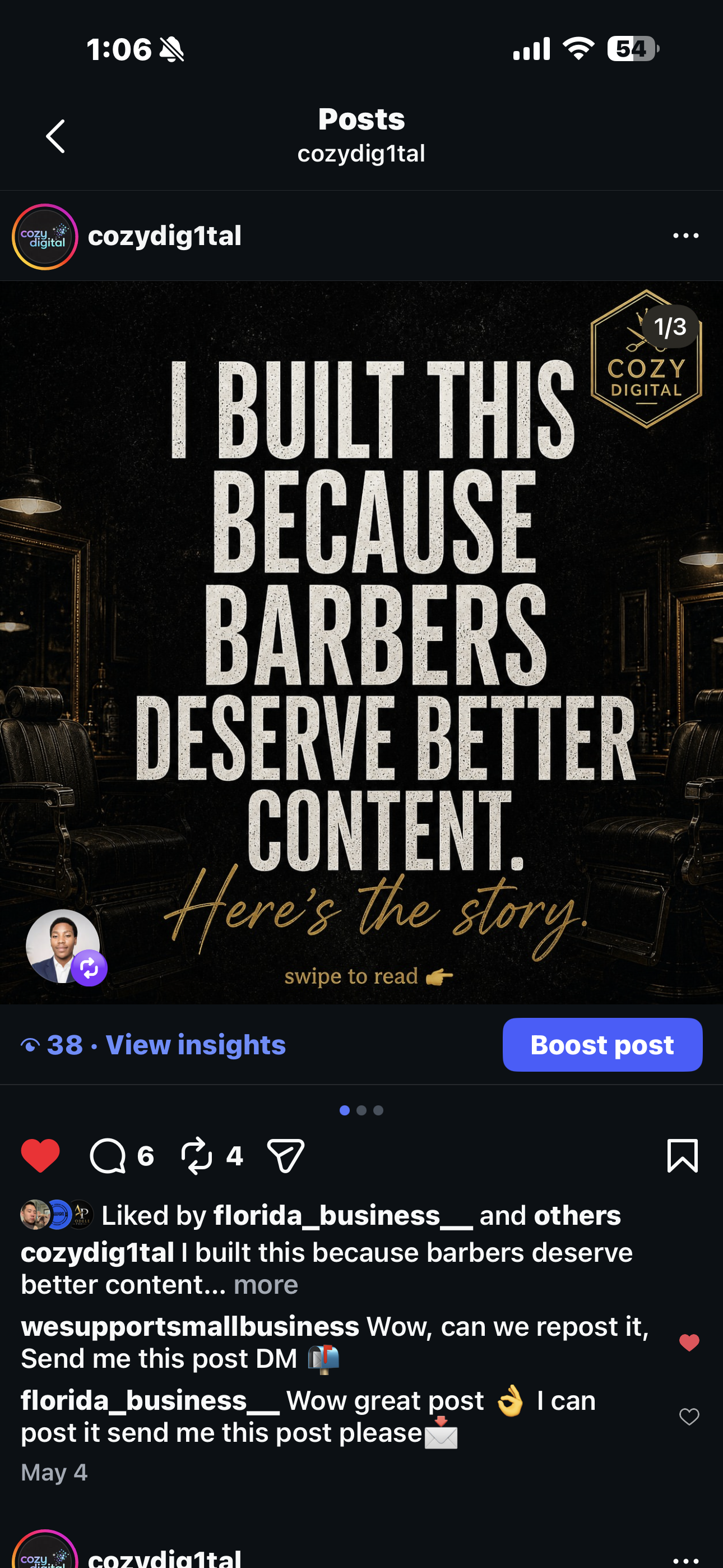 Cozy Digital post